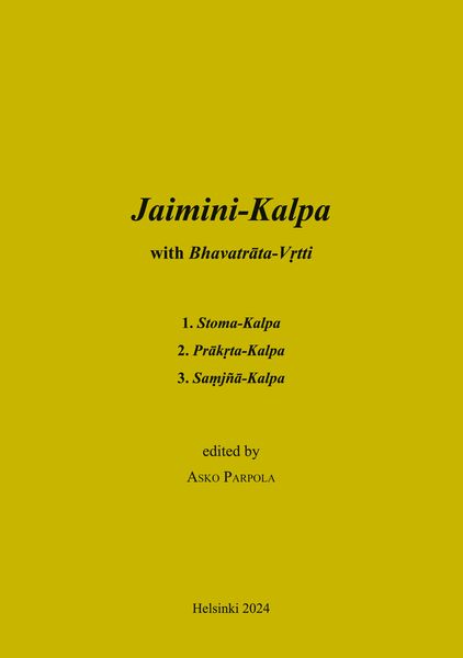 Produktbild: Jaimini-Kalpa with Bhavatrata-Vrtti