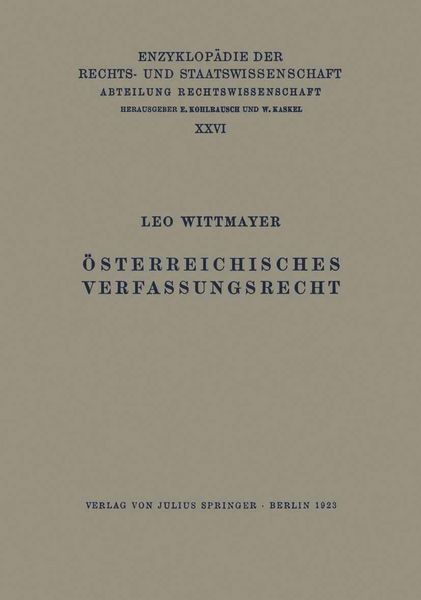 Produktbild: &Ouml;sterreichisches Verfassungsrecht