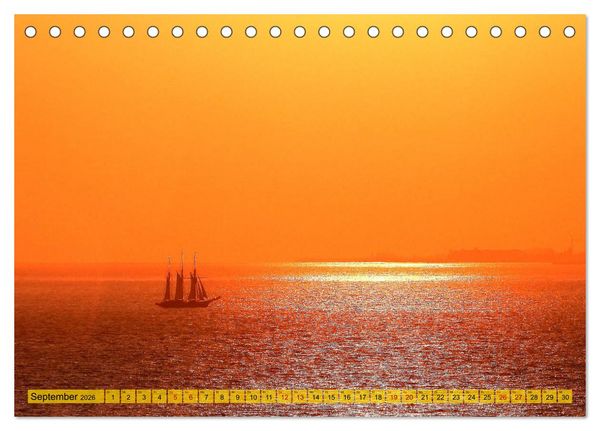 Produktbild: Sonne, Sand und Meer. Farben der K&uuml;ste (Tischkalender 2026 DIN A5 quer), CALVENDO Monatskalender