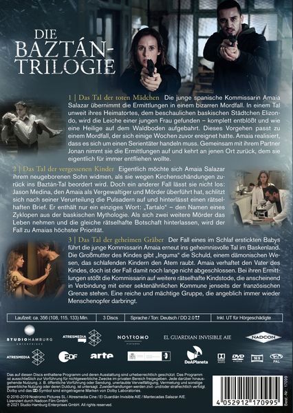 Produktbild: Die Bazt&aacute;n-Trilogie: Das Tal der toten M&auml;dchen / Das Tal der vergessenen Kinder / Das Tal der geheimen Gr&auml;ber [3 DVDs]
