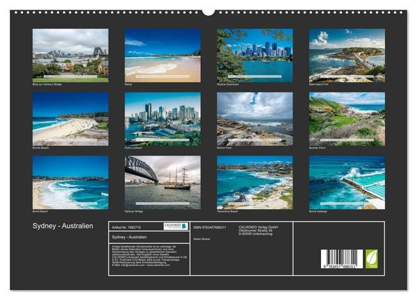 Produktbild: Sydney - Australien (hochwertiger Premium Wandkalender 2026 DIN A2 quer), Kunstdruck in Hochglanz