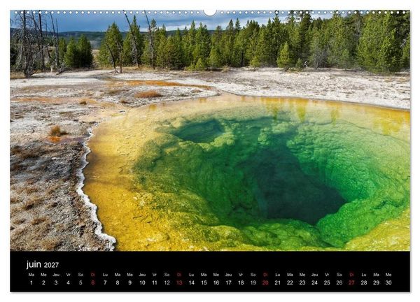 Produktbild: Yellowstone Un grand parc am&eacute;ricain (Calendrier mural haut de gamme 2027 DIN A2 vertical), CALVENDO calendrier mensuel