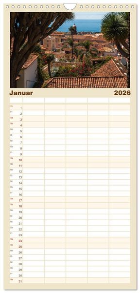 Produktbild: Familienplaner 2026 - Teneriffa - Inmitten des Atlantischen Archipels mit 5 Spalten (Wandkalender, 21 x 45 cm) CALVENDO