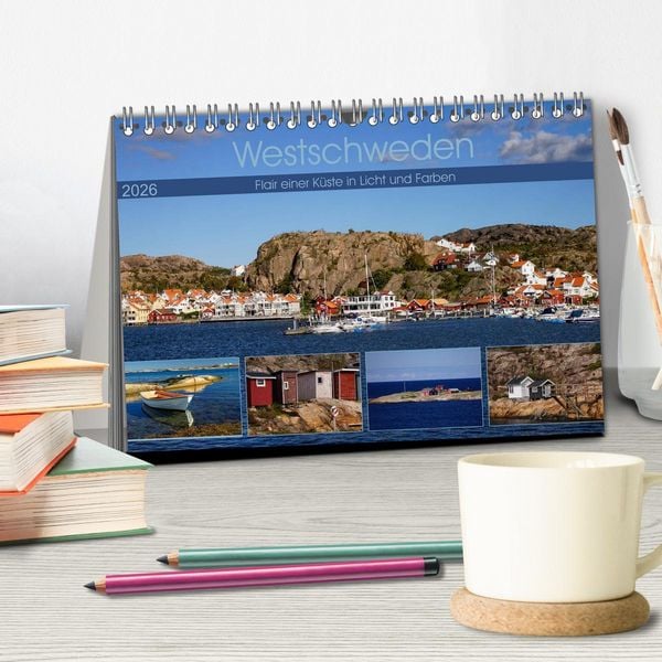 Produktbild: Westschweden - Flair einer K&uuml;ste in Licht und Farben (Tischkalender 2026 DIN A5 quer), CALVENDO Monatskalender
