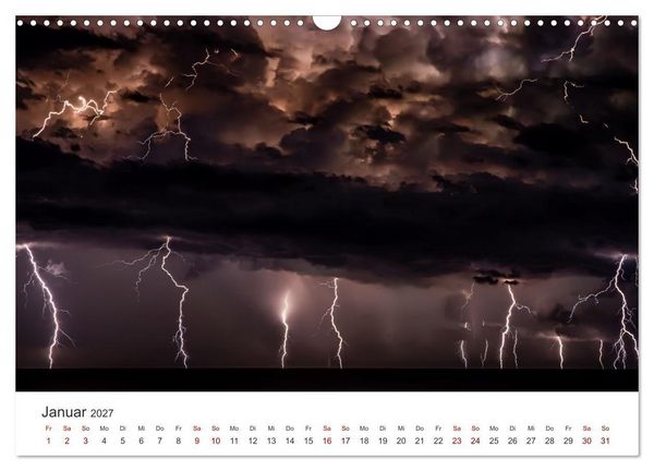 Produktbild: Gewitter - atemberaubende Naturschauspiele (Wandkalender 2027 DIN A3 quer), CALVENDO Monatskalender