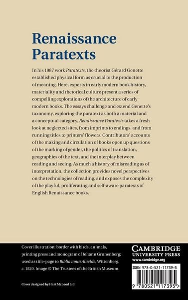 Produktbild: Renaissance Paratexts