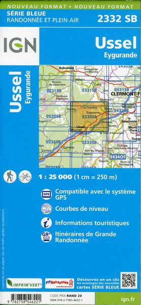 Produktbild: Ussel.Eygurande 1:25 000