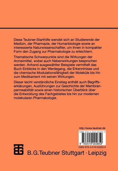 Produktbild: Starthilfe Pharmakologie