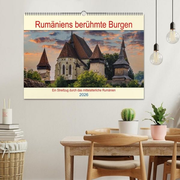 Produktbild: Rum&auml;niens ber&uuml;hmte Burgen (Wandkalender 2026 DIN A2 quer), CALVENDO Monatskalender