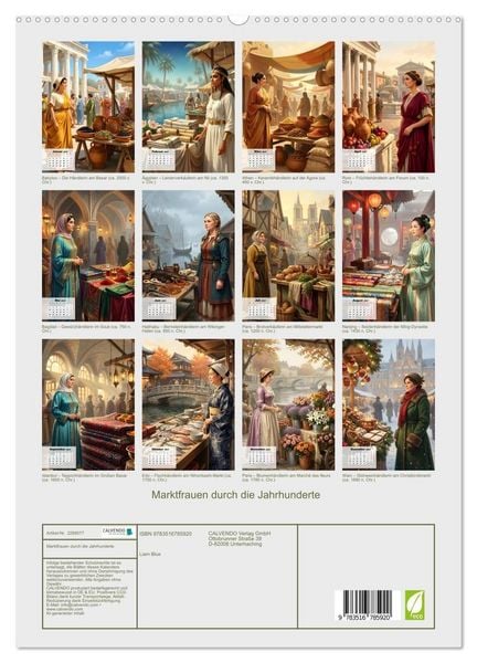 Produktbild: Marktfrauen durch die Jahrhunderte (hochwertiger Premium Wandkalender 2027 DIN A2 hoch), Kunstdruck in Hochglanz