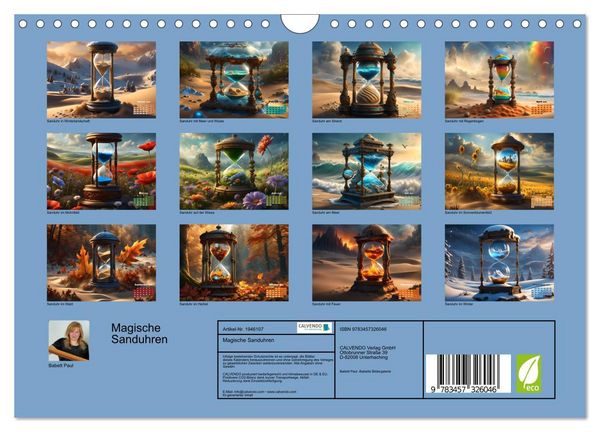 Produktbild: Magische Sanduhren (Wandkalender 2026 DIN A4 quer), CALVENDO Monatskalender