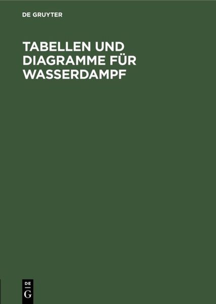 Produktbild: Tabellen und Diagramme f&uuml;r Wasserdampf