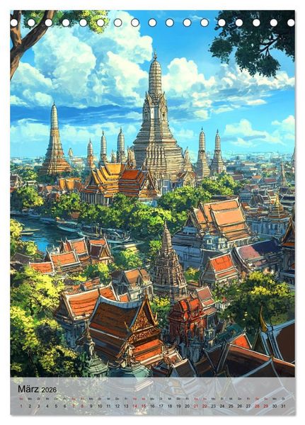 Produktbild: Thailand Fantasie (Tischkalender 2026 DIN A5 hoch), CALVENDO Monatskalender
