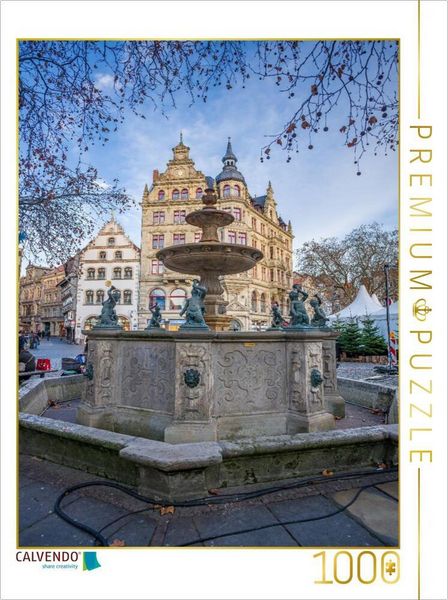 CALVENDO Puzzle Braunschweig - Kohlmarktbrunnen | 1000 Teile Lege-Größe 64x48cm Foto-Puzzle für glückliche Stunden