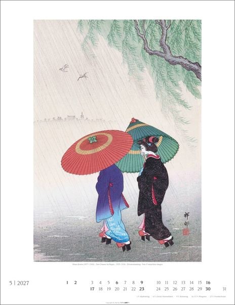 Produktbild: Japan Art Kalender 2027 - Die Kunst des Farbholzsschnitts