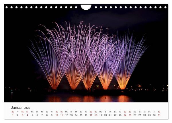 Produktbild: Feuerwerke - Kunstwerke am Himmel (Wandkalender 2026 DIN A4 quer), CALVENDO Monatskalender