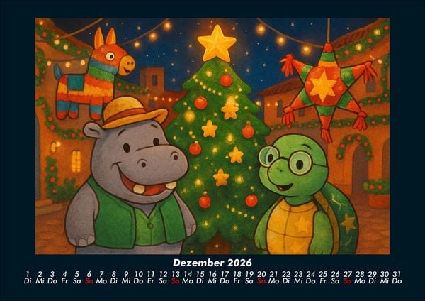 Produktbild: Sash & Taz - Abenteuer in Mexiko 2026 Fotokalender DIN A4