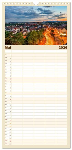 Produktbild: Familienplaner 2026 - Kassel begeistert mit 5 Spalten (Wandkalender, 21 x 45 cm) CALVENDO