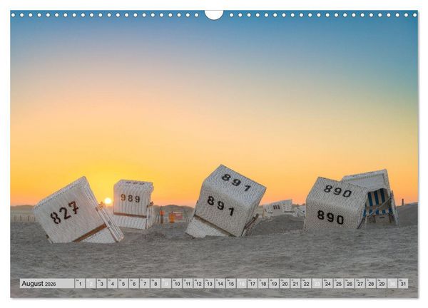 Produktbild: Wundersch&ouml;ne Nordsee - Faszinierende K&uuml;stenlandschaften (Wandkalender 2026 DIN A3 quer), CALVENDO Monatskalender