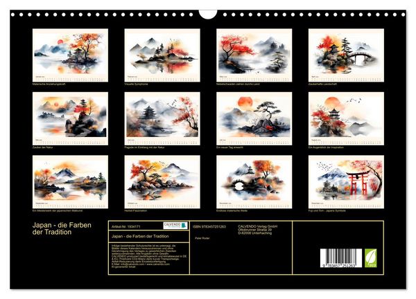 Produktbild: Japan - die Farben der Tradition (Wandkalender 2026 DIN A3 quer), CALVENDO Monatskalender