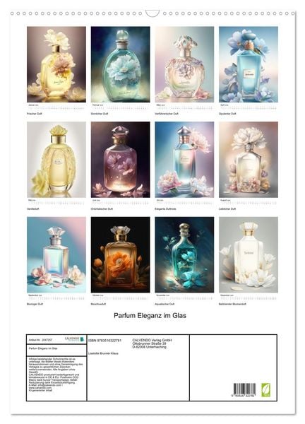 Produktbild: Parfum Eleganz im Glas (Wandkalender 2026 DIN A2 hoch), CALVENDO Monatskalender