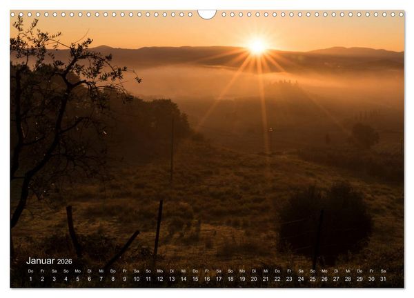 Produktbild: Traumblicke Toskana - Licht, Land, Leben (Wandkalender 2026 DIN A3 quer), CALVENDO Monatskalender