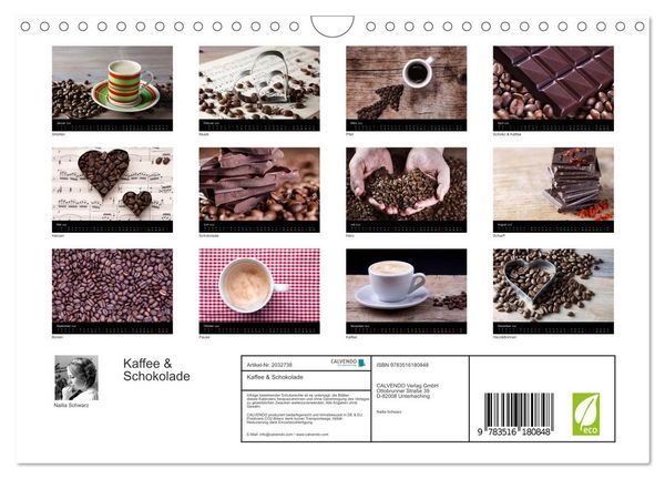 Produktbild: Kaffee & Schokolade (Wandkalender 2026 DIN A4 quer), CALVENDO Monatskalender
