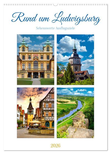 Produktbild: Rund um Ludwigsburg (Wandkalender 2026 DIN A2 hoch), CALVENDO Monatskalender