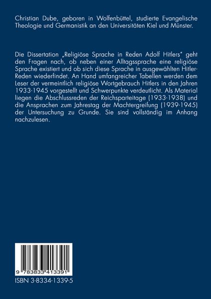 Produktbild: Religi&ouml;se Sprache in Reden Adolf Hitlers