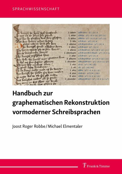 Produktbild: Handbuch zur graphematischen Rekonstruktion vormoderner Schreibsprachen
