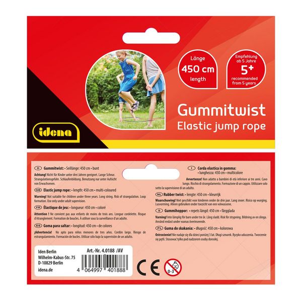 Produktbild: Idena Gummitwist Seil mehrfarbig 440cm