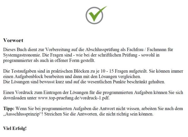 Produktbild: Top-Pr&uuml;fung Fachmann / Fachfrau f&uuml;r Systemgastronomie - 370 Aufgaben f&uuml;r die Abschlusspr&uuml;fung