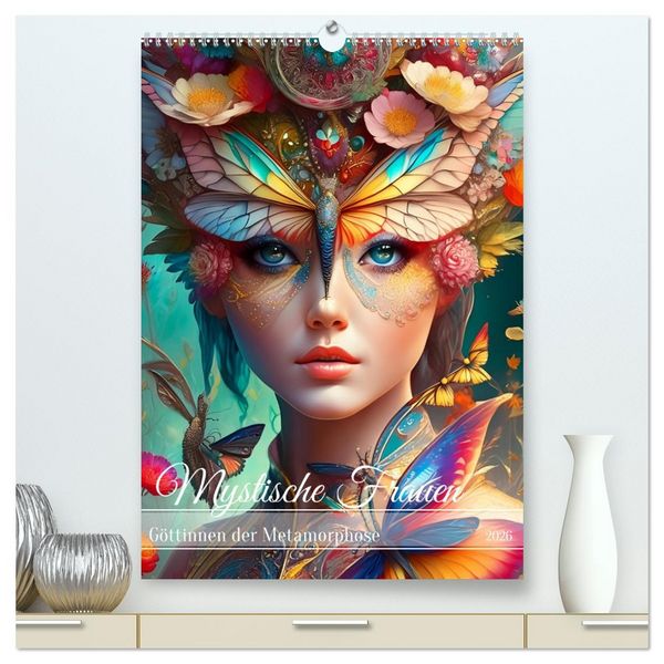 Produktbild: Mystische Frauen - G&ouml;ttinnen der Metamorphose (hochwertiger Premium Wandkalender 2026 DIN A2 hoch), Kunstdruck in Hochglanz