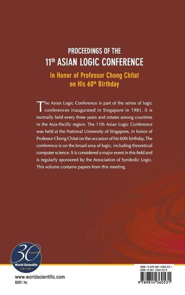 Produktbild: PROC OF THE 11TH ASIAN LOGIC CONF