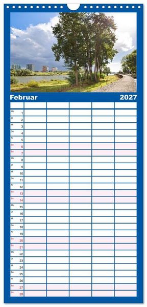 Produktbild: Familienplaner 2027 - Venlo mit 5 Spalten (Wandkalender, 21 x 45 cm) CALVENDO