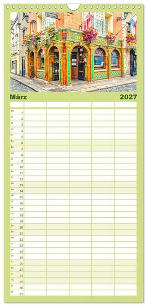 Produktbild: Familienplaner 2027 - Britische Inseln - Highlights des K&ouml;nigreichs mit 5 Spalten (Wandkalender, 21 x 45 cm) CALVENDO