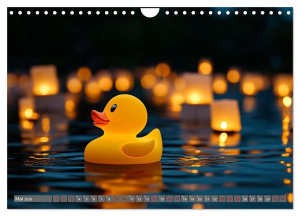 Produktbild: Gummienten auf Weltreise (Wandkalender 2026 DIN A4 quer), CALVENDO Monatskalender