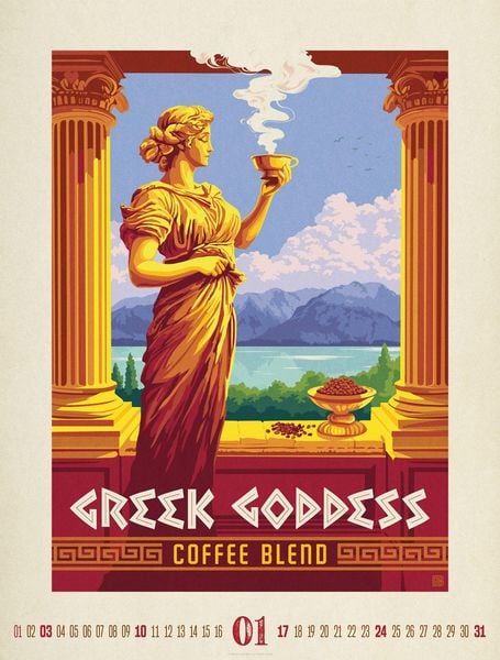 Produktbild: Coffee Time Kaffee-Plakate-Kalender 2027