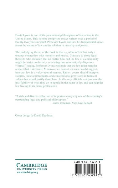 Produktbild: Moral Aspects of Legal Theory