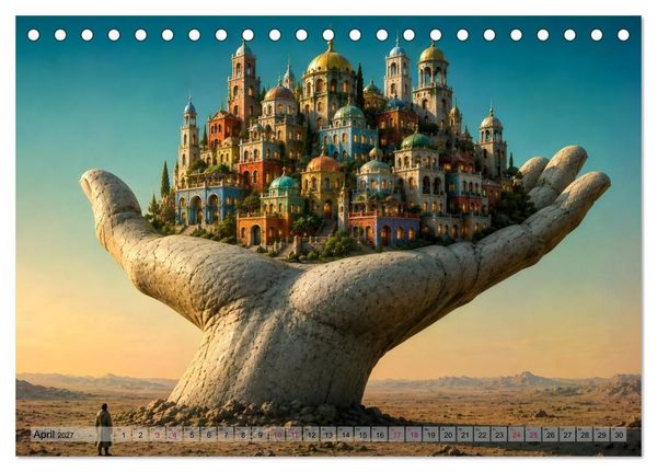 Produktbild: Vision und Imagination - 12 Bilder aus einer m&ouml;glichen Zukunft (Tischkalender 2027 DIN A5 quer), CALVENDO Monatskalender