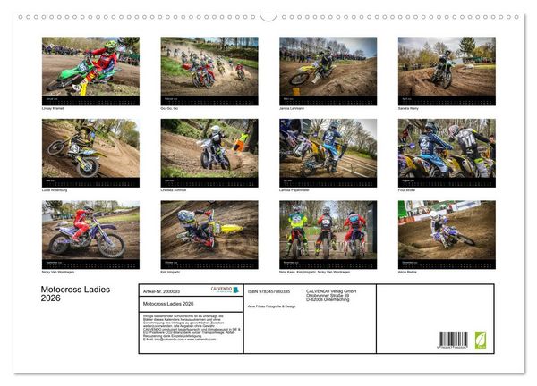 Produktbild: Motocross Ladies 2026 (Wandkalender 2026 DIN A2 quer), CALVENDO Monatskalender