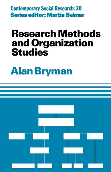 Produktbild: Research Methods and Organization Studies