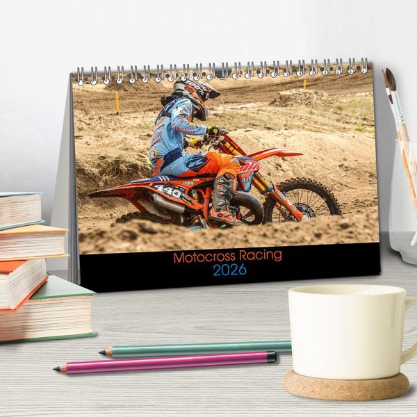 Produktbild: Motocross Racing 2026 (Tischkalender 2026 DIN A5 quer), CALVENDO Monatskalender