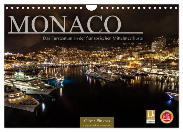 Produktbild: Monaco - Das F&uuml;rstentum an der franz&ouml;sischen Mittelmeerk&uuml;ste (Wandkalender 2026 DIN A4 quer), CALVENDO Monatskalender