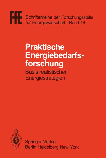 Praktische Energiebedarfsforschung, Taschenbuch von Helmut Schaefer, Springer Berlin, 9783540109716