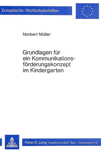 Produktbild: Grundlagen f&uuml;r ein Kommunikationsf&ouml;rderungskonzept im Kindergarten