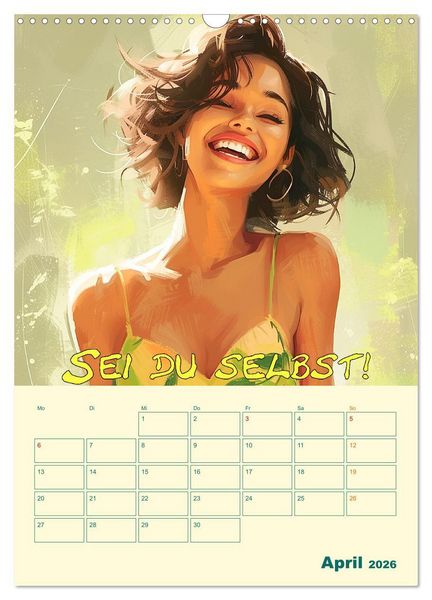 Produktbild: Liebe das Leben! Mit Affirmationen gl&uuml;cklich durch das Jahr! (Wandkalender 2026 DIN A3 hoch), CALVENDO Monatskalender