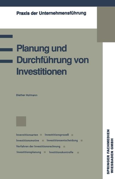 Produktbild: Planung und Durchf&uuml;hrung von Investitionen