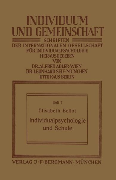 Produktbild: Individualpsychologie und Schule