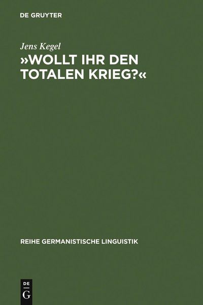 Produktbild: 'Wollt Ihr den totalen Krieg?'